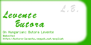 levente butora business card